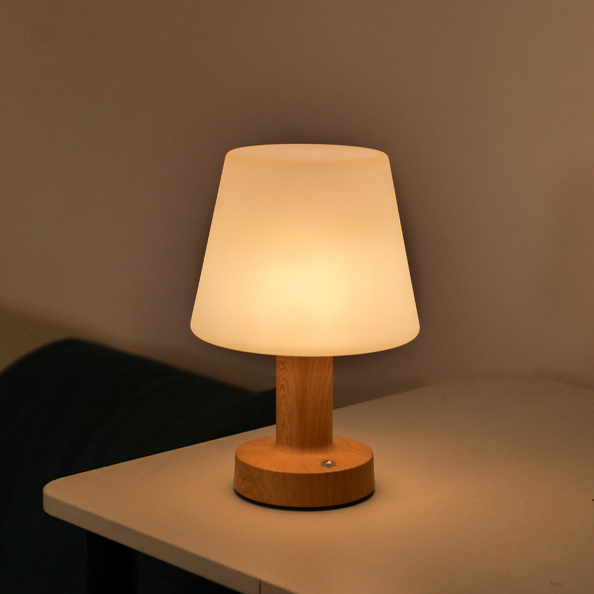 Cozy Wooden Touch Lamp