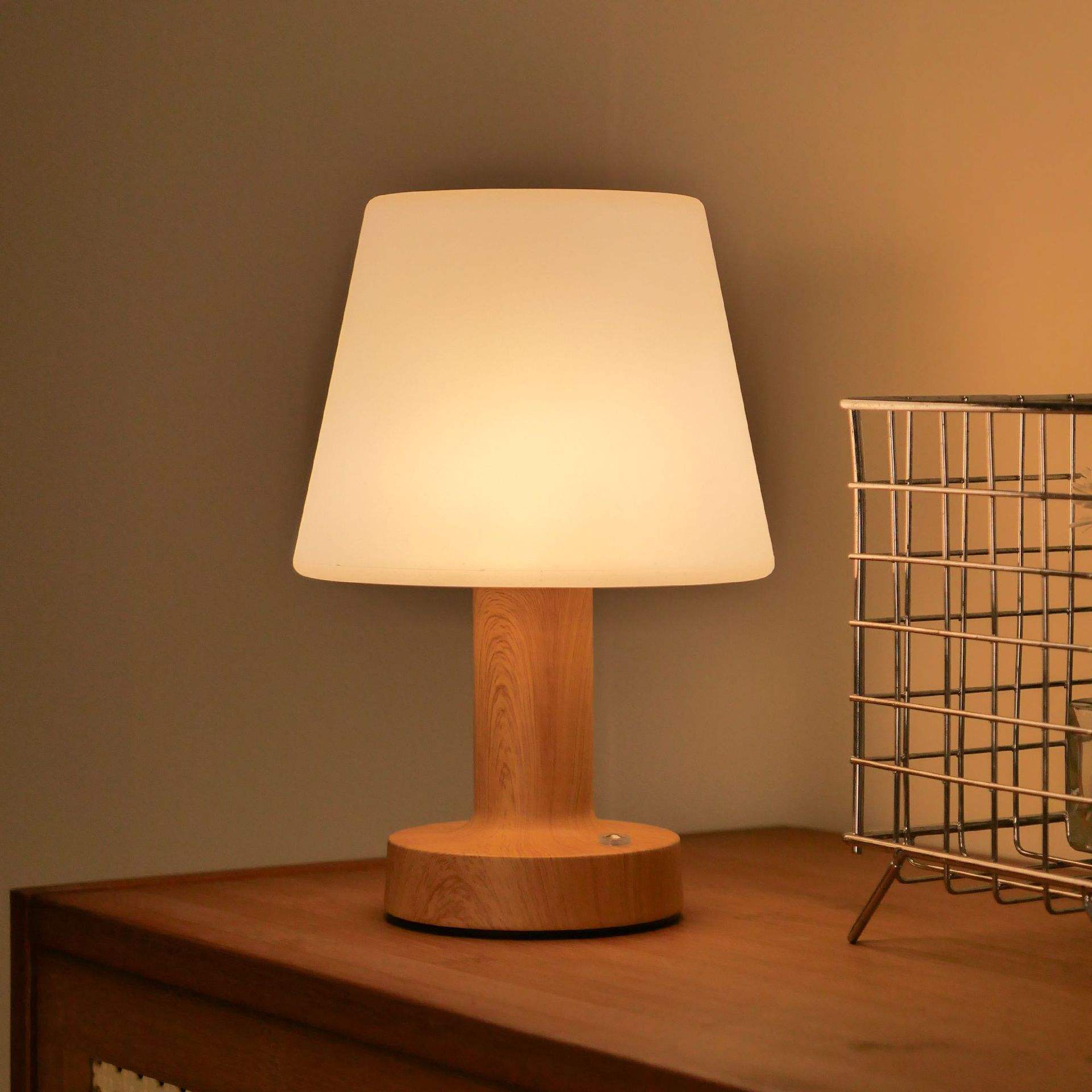 Cozy Wooden Touch Lamp