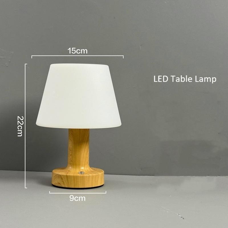 Cozy Wooden Touch Lamp