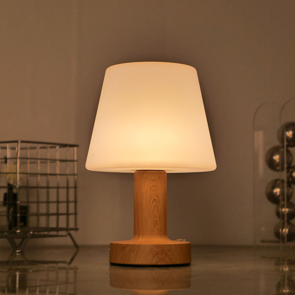 Cozy Wooden Touch Lamp
